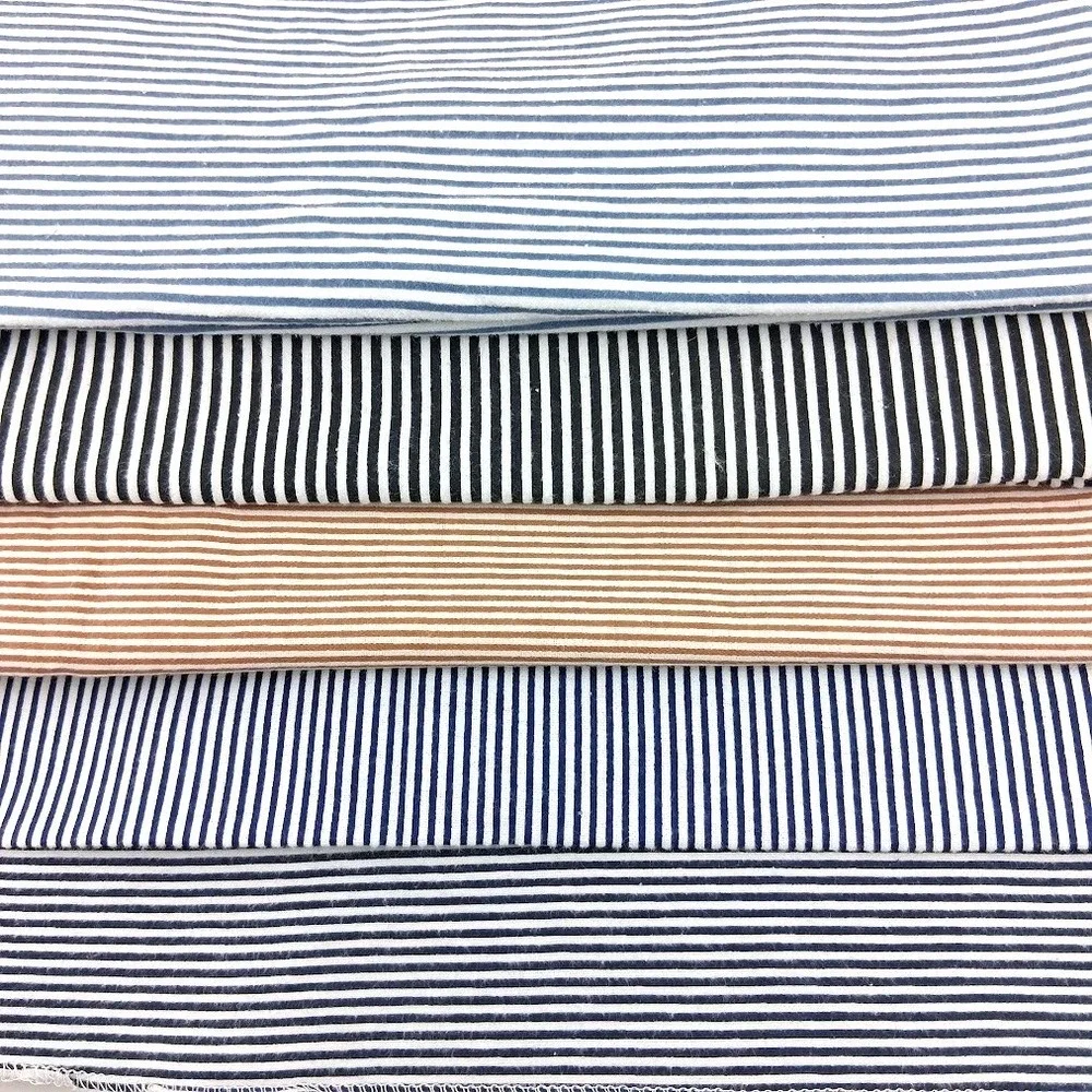 5pc Carter's Blue Brown Black White Stripe Baby Receiving Blanket Lot Flannel